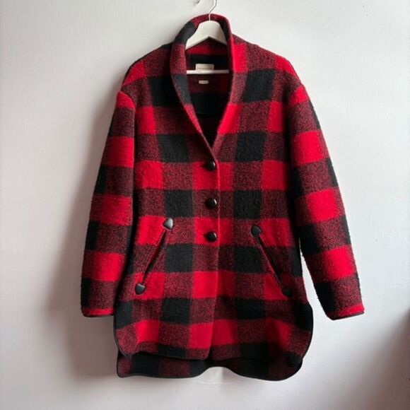 Isabel Marant Étoile Plaid Wool Jacket - Picture 1 of 10